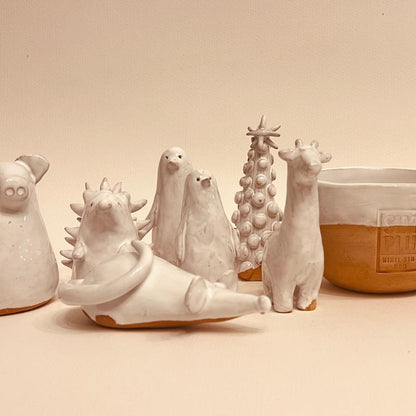 Set ceramică artizanală „Winter Friends”