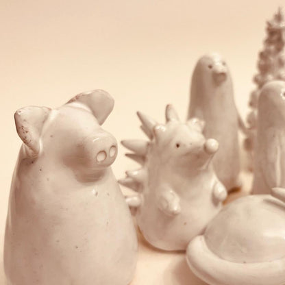 Set ceramică artizanală „Winter Friends”