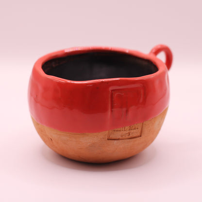 Cană ceramică glazurată „Red Terra”