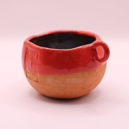 Cană ceramică glazurată „Red Terra”