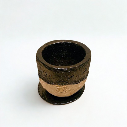 Cană espresso ceramică cu suport „Earth Contrast”