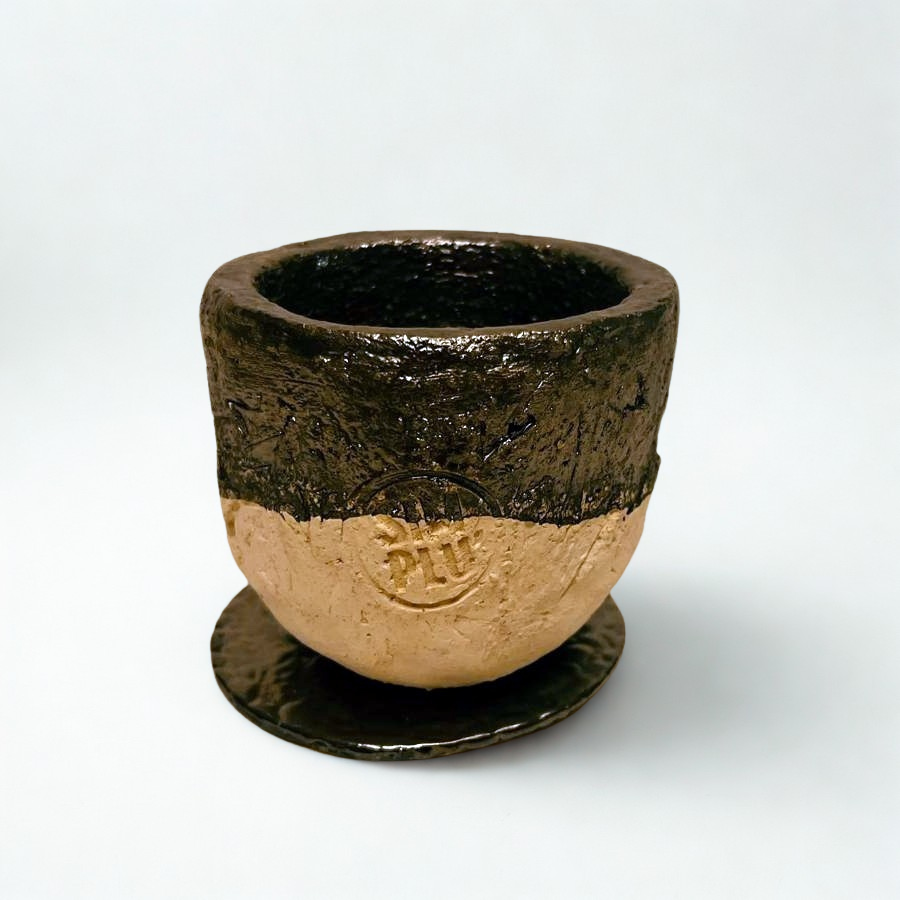 Cană espresso ceramică cu suport „Earth Contrast”