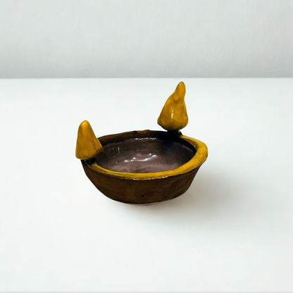 Suport lumânare ceramic „Pădurea galbenă”