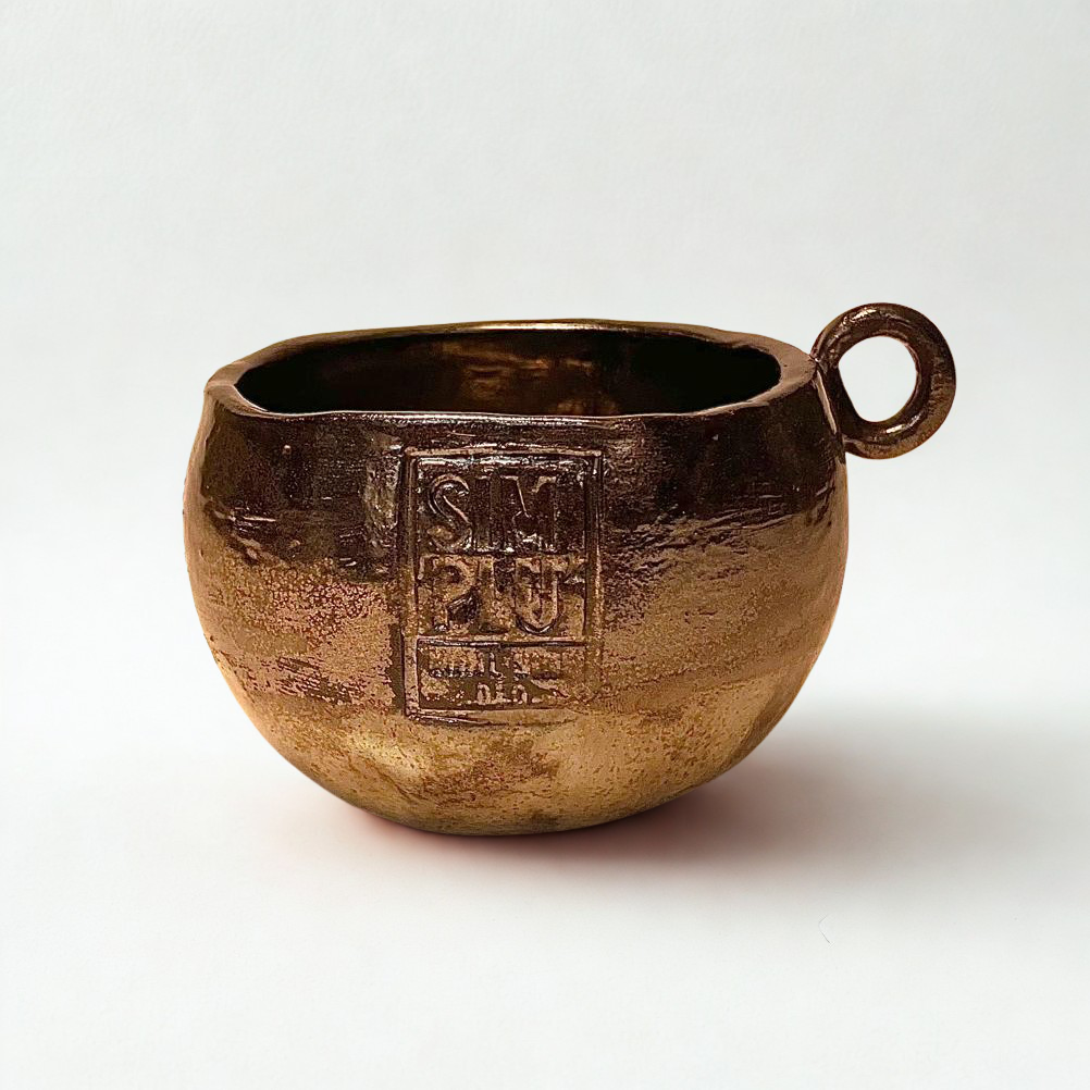 Cană ceramică glazurată „Bronze Glow”