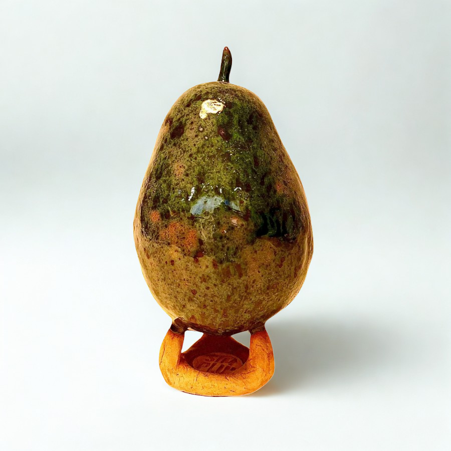 Sculptură ceramică „Pară Verde”